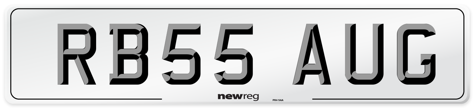 RB55 AUG Number Plate from New Reg